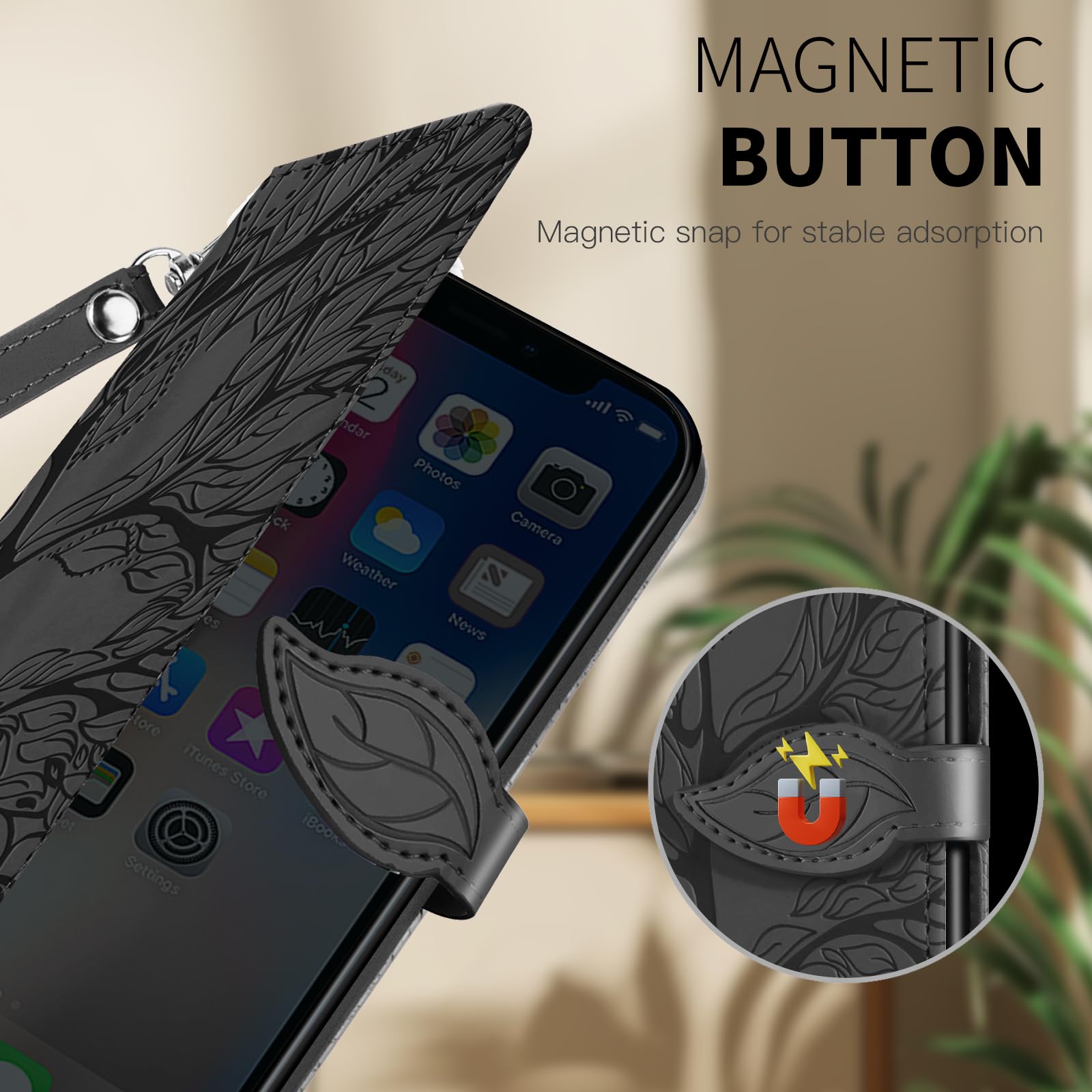Custodia In Pelle PU Con Portafoglio E Supporto Per Xiaomi 15 Ultra – Flip Case Con Slot Per Carte E Chiusura Magnetica, Blu - 3
