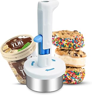 Stainless Steel Ice Cream Sandwich Maker with Easy Release, Creative Cookie & Burger Mold for Homemade Desserts