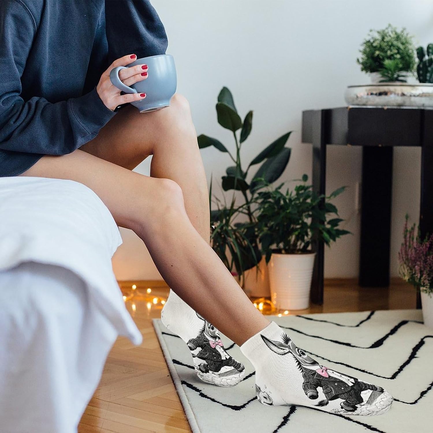 Suit-Wearing Donkey 5Pairs Low Cut Ankle Socks for Women No Show Casual Breathable Athletic Socks for Sport