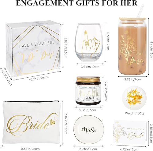 Miniatura 9 de Caja de regalo para novia, despedida de soltera, regalo de compromiso para ella, regalo de boda para novia, regalos de despedida de soltero, vaso