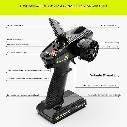 Miniatura 6 de AMORIL 1/10 RTR - Autos RC rápidos sin escobillas para adultos, camión monstruo eléctrico todoterreno de 50 mph, impermeable, de alta velocidad,