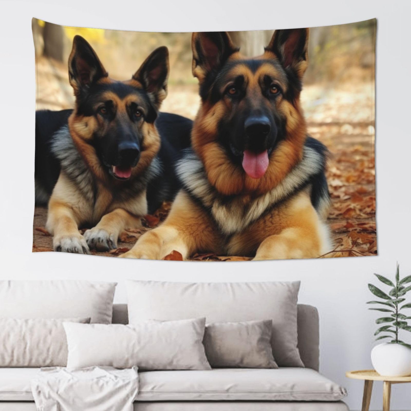 FodPand German Shepherd Dog Tapestry for Bedroom Aesthetic, Wall Hanging Tapestries Art Decor Backdrop Wall Tapestry for Dorm Living Room Funny Poster Party Banner Background 40" X 60"