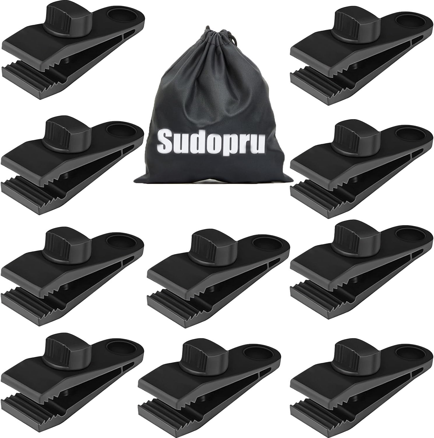 Tarp Clips Heavy Duty Lock Grip, 20 Pcs Tarp Clamps, Pool Cover Clips, Shark Tent Fasteners Holder for Camping, Awnings, Car Cover,Pool Cover,Boat Cover (20clips+1bag)