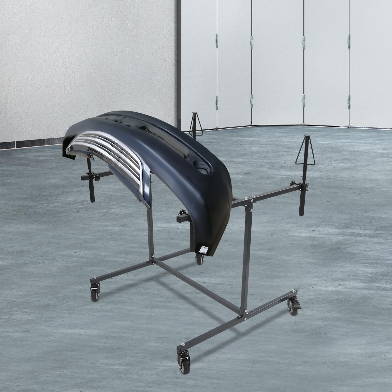 Profi Felgenlackierständer, 360° Drehbaren Felgenlackierbock für 4 Felgen & Universal Räder, Lackierständer ür Kotflügel, Türen, Stoßstange, Lackierbock (Schwarz)