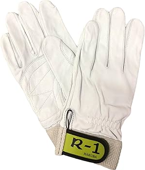 Amazon.co.jp: 革手袋 白馬印 消防・レスキュー用 R-1 ラム革手袋 L