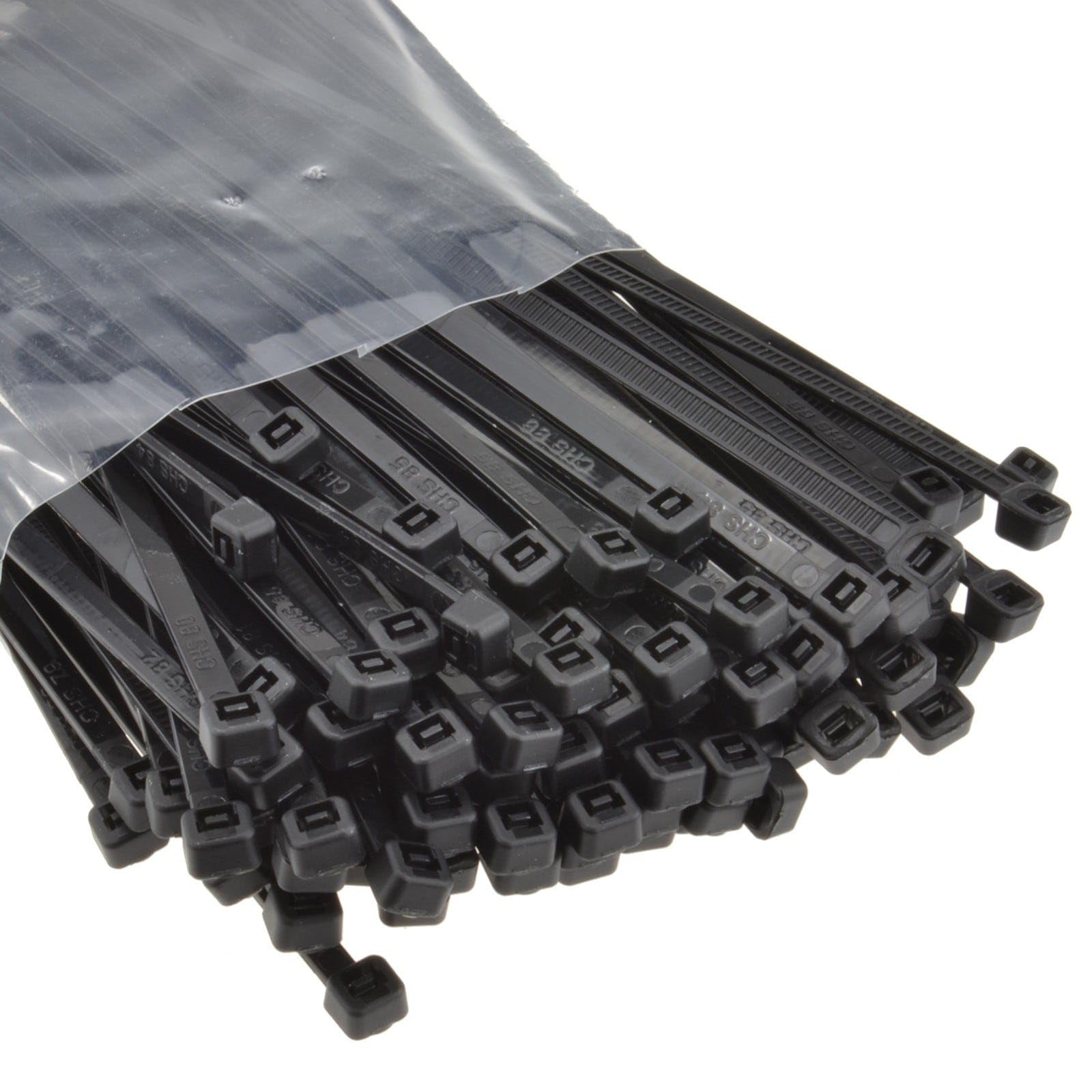 Kenable Black Cable Ties 120Mm X 3.5Mm Nylon 66 Self-Locking Wire Organisers Ul Approved 100 Pack