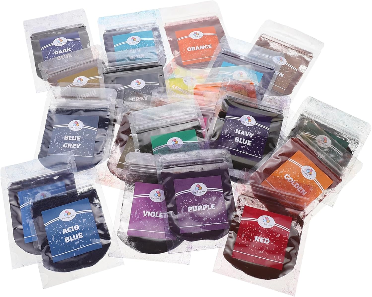 SEWACC Permanent Tie Dye Powder for DIY Coloring for Tie Dye Parties Craft Projects Suitable for Adults Vibrant Colors for Shirts Scarves More