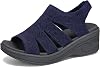 Womens Wedge Sandals Platform Walking Sandals Open Toe Ankle Elastic Strap Casual Comfortable Summer Dressy