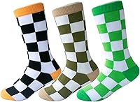 Vista 2 de Calcetines tobilleros de algodón a cuadros para niñas y niños pequeños unisex