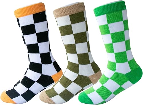 Miniatura 2 de Calcetines tobilleros de algodón a cuadros para niñas y niños pequeños unisex