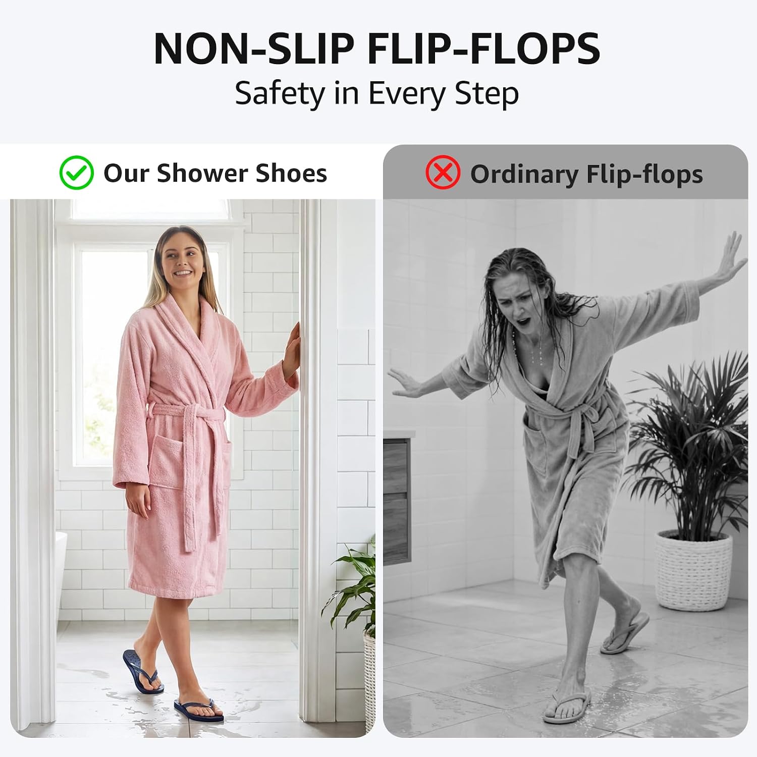 STQ Shower Shoes Women | Non-Slip Beach Flip Flops with Arch Support image 5