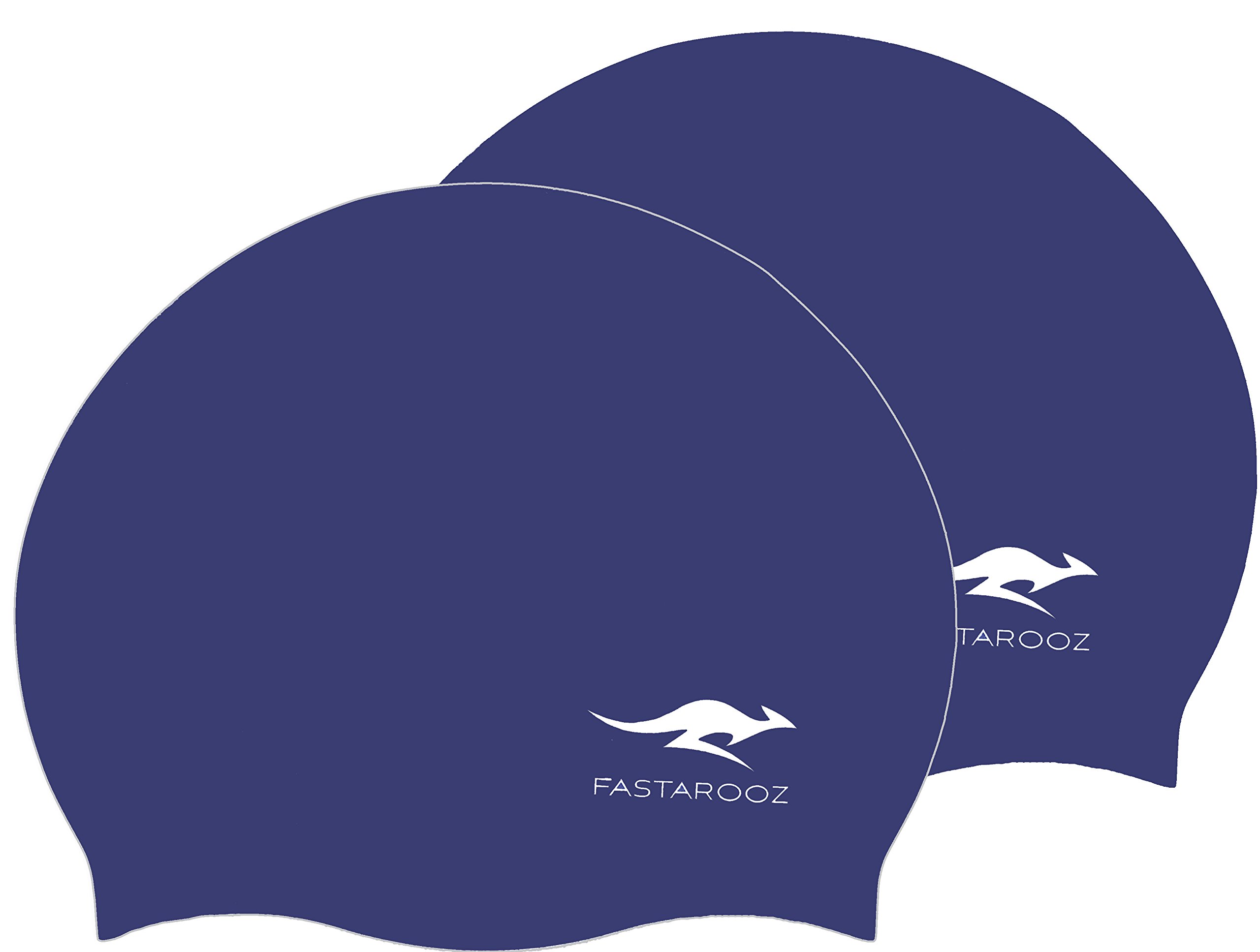 FastaroozSolid Silicone Swimming Caps - 2 Pack