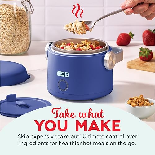 Miniatura 3 de DASH Hot2Go Calentador de alimentos personal (20 onzas) - Azul eléctrico