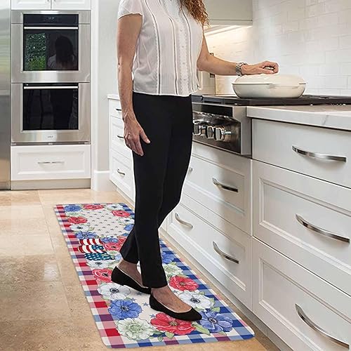 Vista 89 de Tapete de Feliz Navidad, tapete antideslizante para puerta delantera, baño, cocina, dormitorio, patio, entrada, 16 x 24 pulgadas, rojo, negro y verde