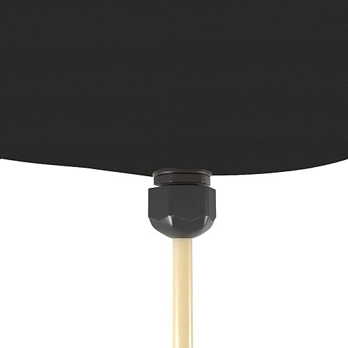 Miniatura 4 de Tredre Lona de drenaje desviadora de fugas de techo, tela Oxford 420D resistente para techo con manguera de drenaje de 10 pies, color negro, 3 x 3