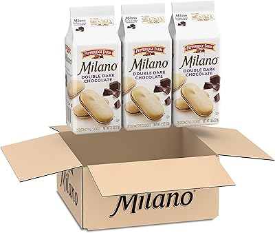 Pepperidge Farm Milano Cookies, Double Dark Chocolate, 7.5 Ounce (Pack of 3)