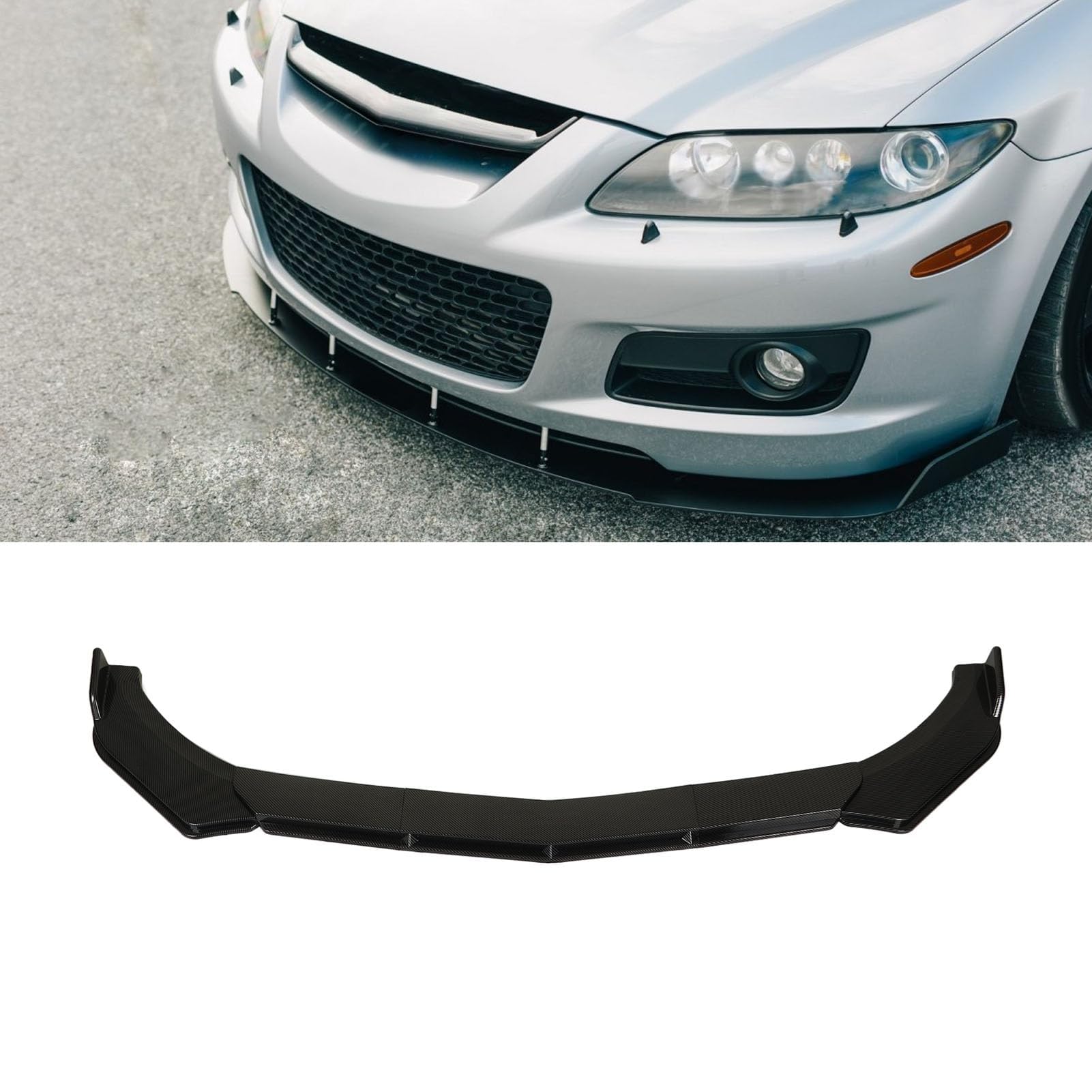 Splitter per Labbro del Paraurti Anteriore per Auto, Splitter per Spoiler per Paraurti Anteriore da 5 Pezzi da 110 a 140 Cm Kit Corpo per Labbra Universale per Auto per la (stile