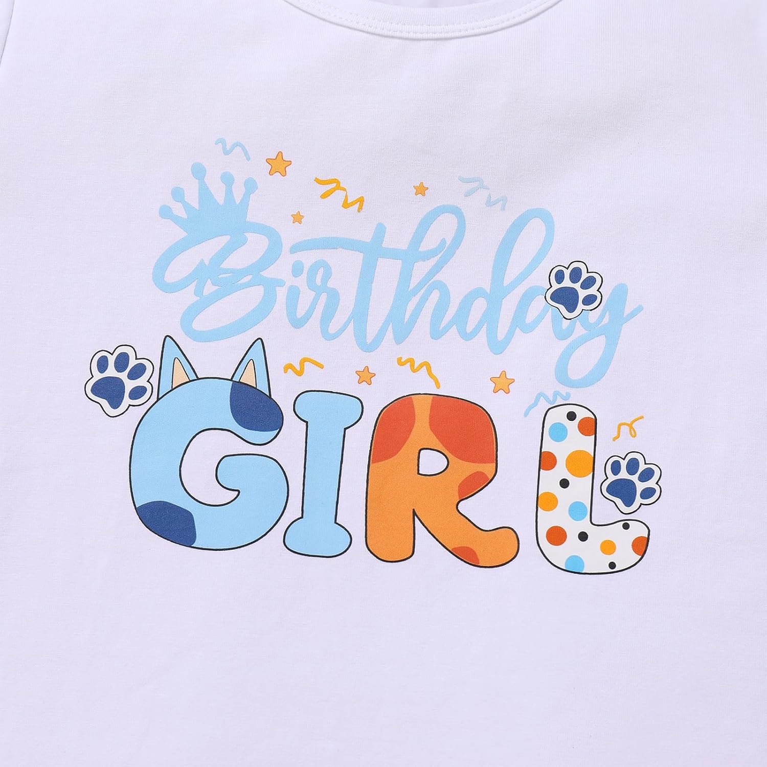 IBTOM CASTLE Birthday Girl Outfit T-shirt Tutu Dress Satin Sash Ears Headband 4pcs Set for Cake Smash Photoshoot