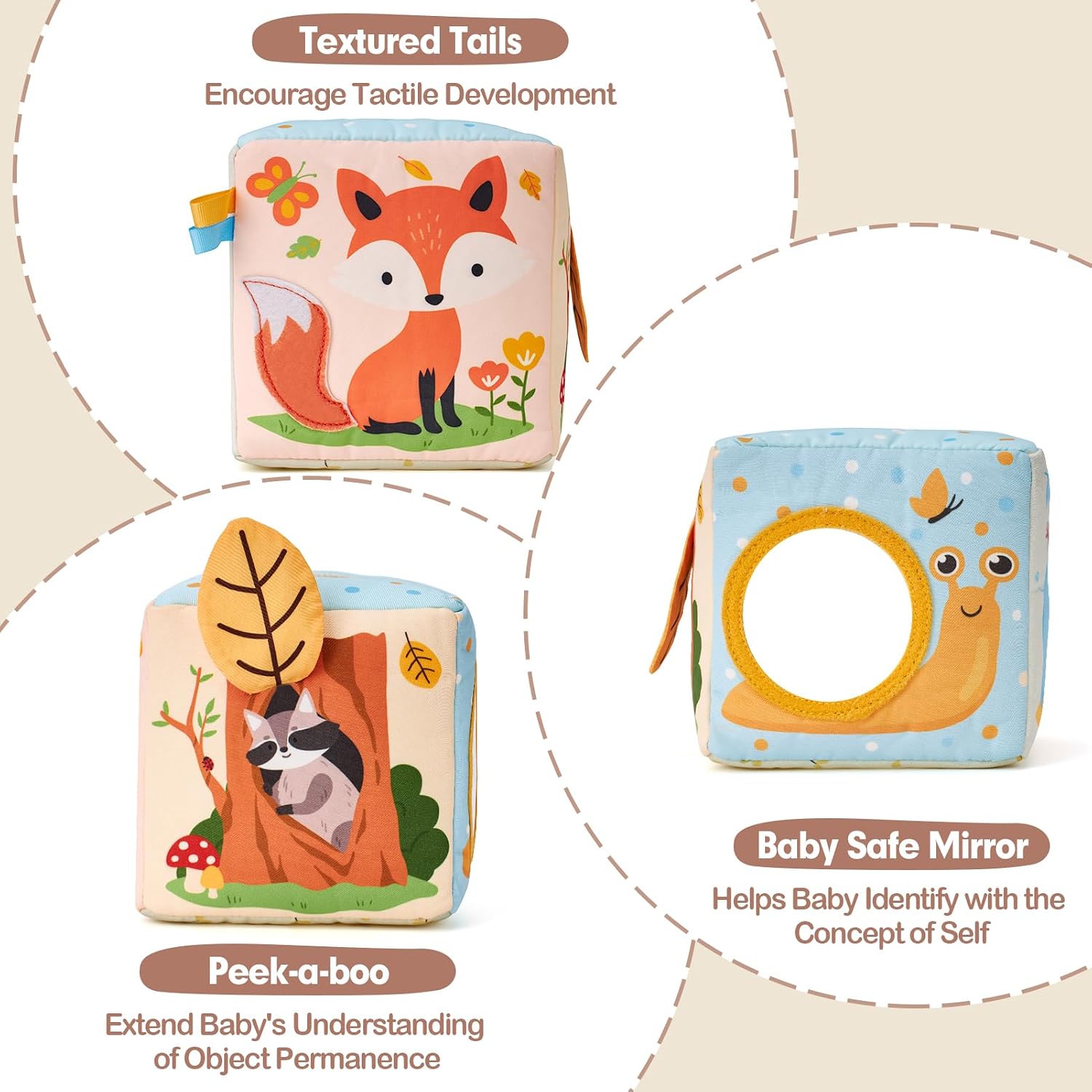 hahaland Baby Tissue Box Toy Sensory Toys for 6 Month Old Baby Toys 6-12 Months Must Haves - Baby Toys for Boy Girl Christmas Shower Gifts - Image 4
