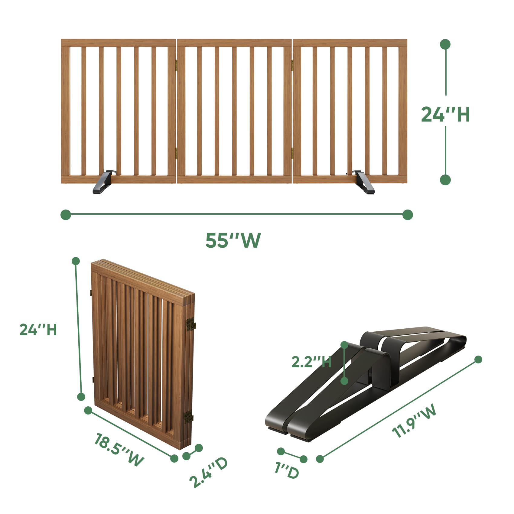 Barrières pour chiens pour ouvertures de portes, barrière pliable pour chien intérieure, barrière autonome pour animaux domestiques pour ouvertures de portes de chambre, barrière pour chiots avec