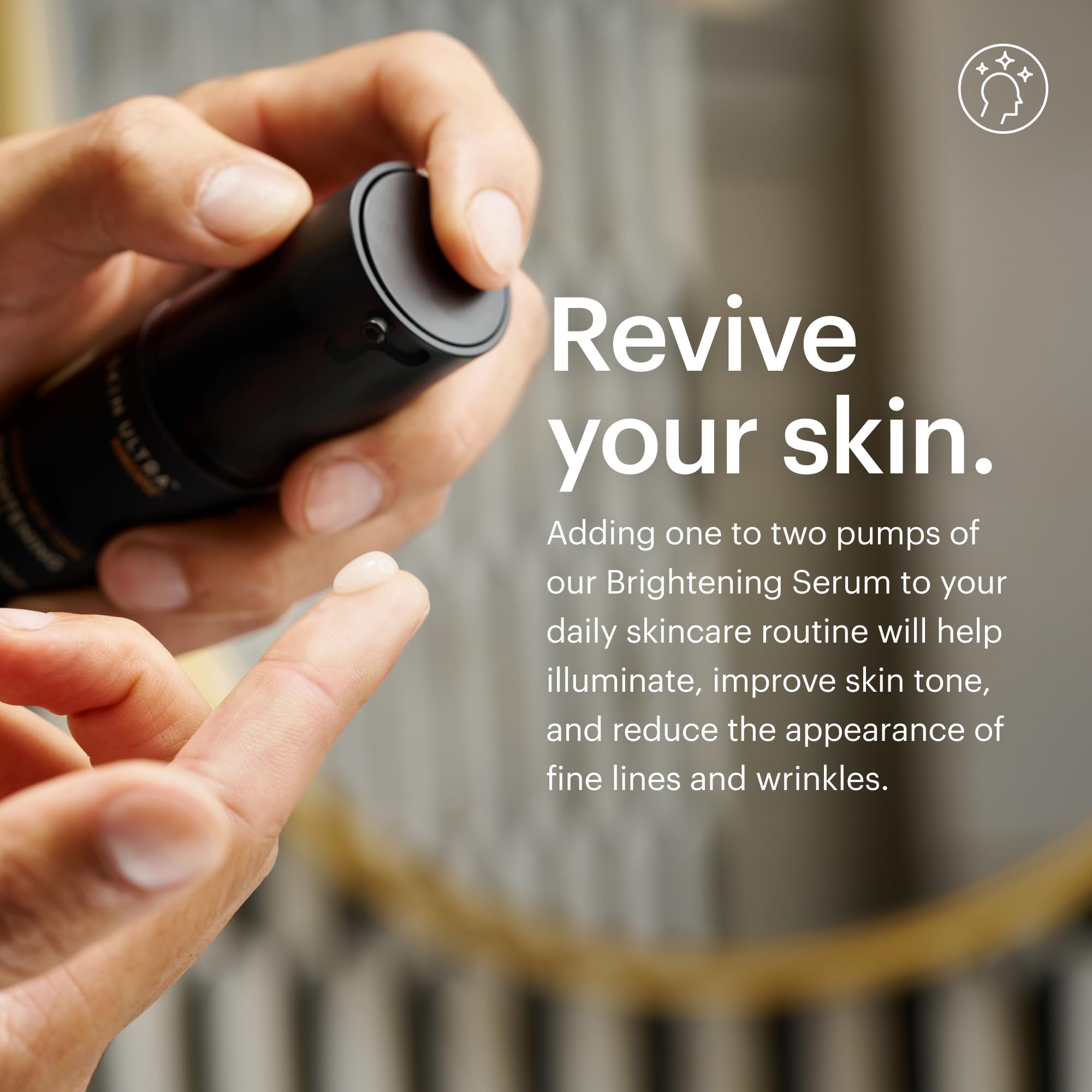 MANSCAPED® Skin Ultra™ Sérum Éclat Visage - Sérum à la Vitamine C pour Homme, Formulé pour Unifier le Teint et Atténuer l'Apparence des Rides, Enrichi en Racine de Réglisse et Niacinamide, 30 ml