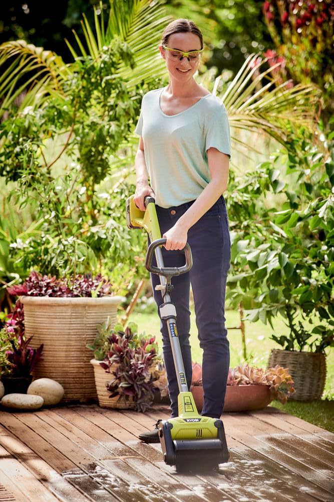 RYOBI - Nettoyeur De Sol 18 Volts ONE ™, Livré Avec 1 Brosse Universelle Et Une Brosse Spécial Gazon/pelouse Synthétique Artificiel (sans Batterie) - RY18PCB-0/RAC823