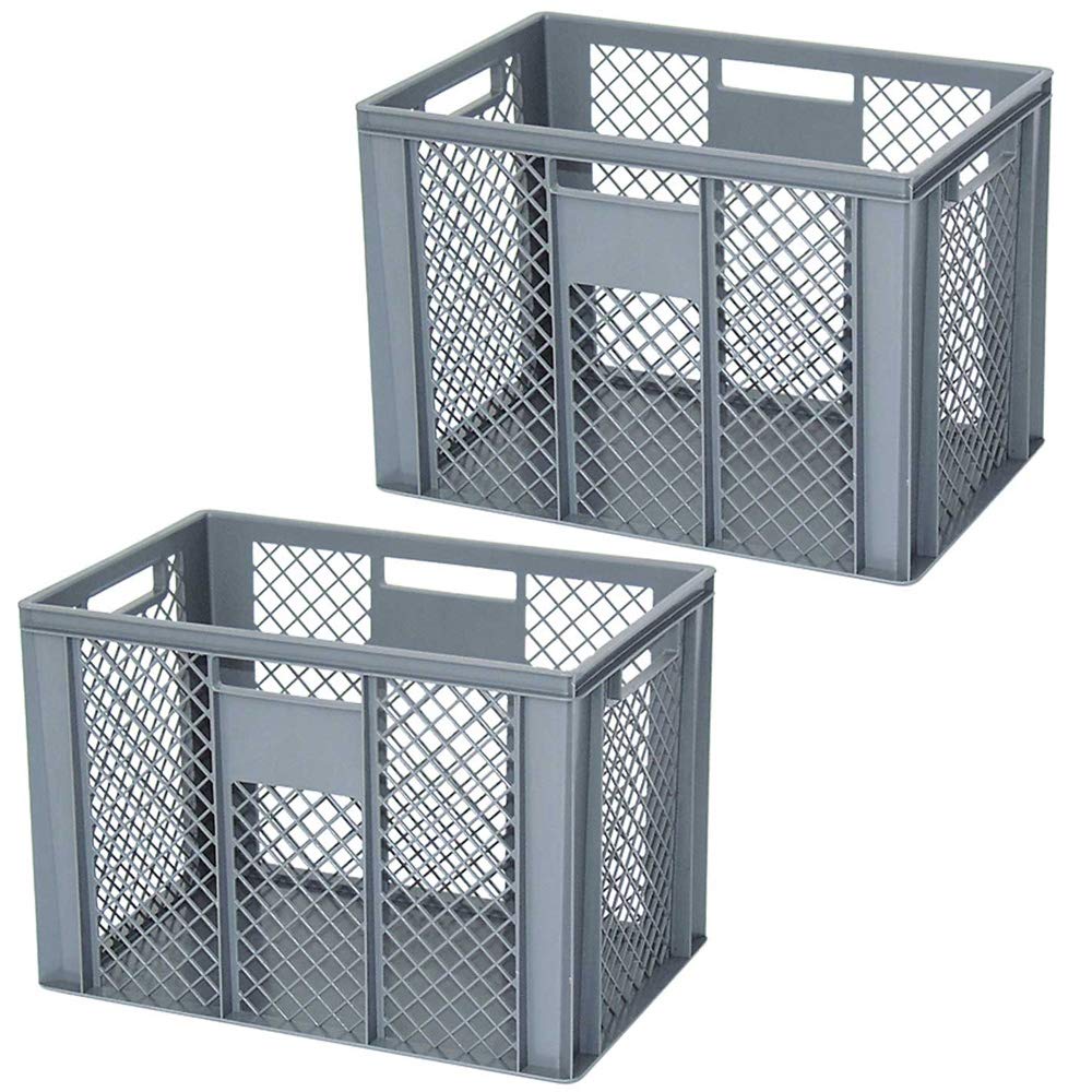 BRB 2 Eurobehälter mit geschlossenem Boden, LxBxH 600 x 400 x 420 mm, 83 Liter, grau
