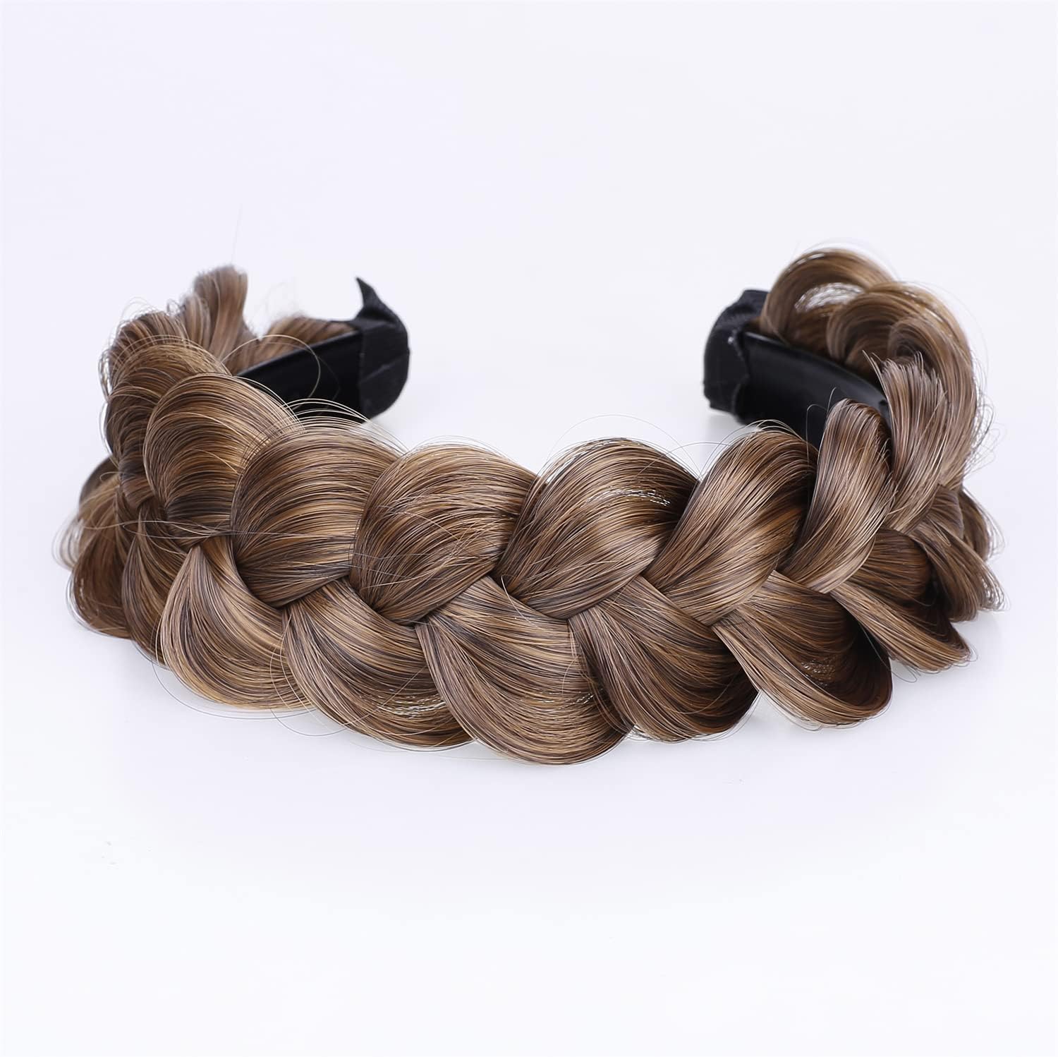 Synthetic Hair Braided Headband Braided hair hoop Classic Chunky Wide Plaited Wedding Fluffy Braids Wig Women Girl Beauty Accessory