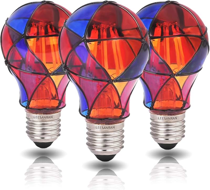 stained glass light bulb