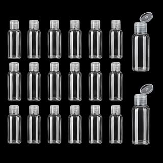 20Packs 20ml Clear Plastic Flip Cap Squeeze Bottles Empty Refillable Transparent Travel Containers Leak-Proof Travel Size Bottles for Toiletries, Shampoo, Lotion, Hand Sanitizer, Cosmetic Liquid