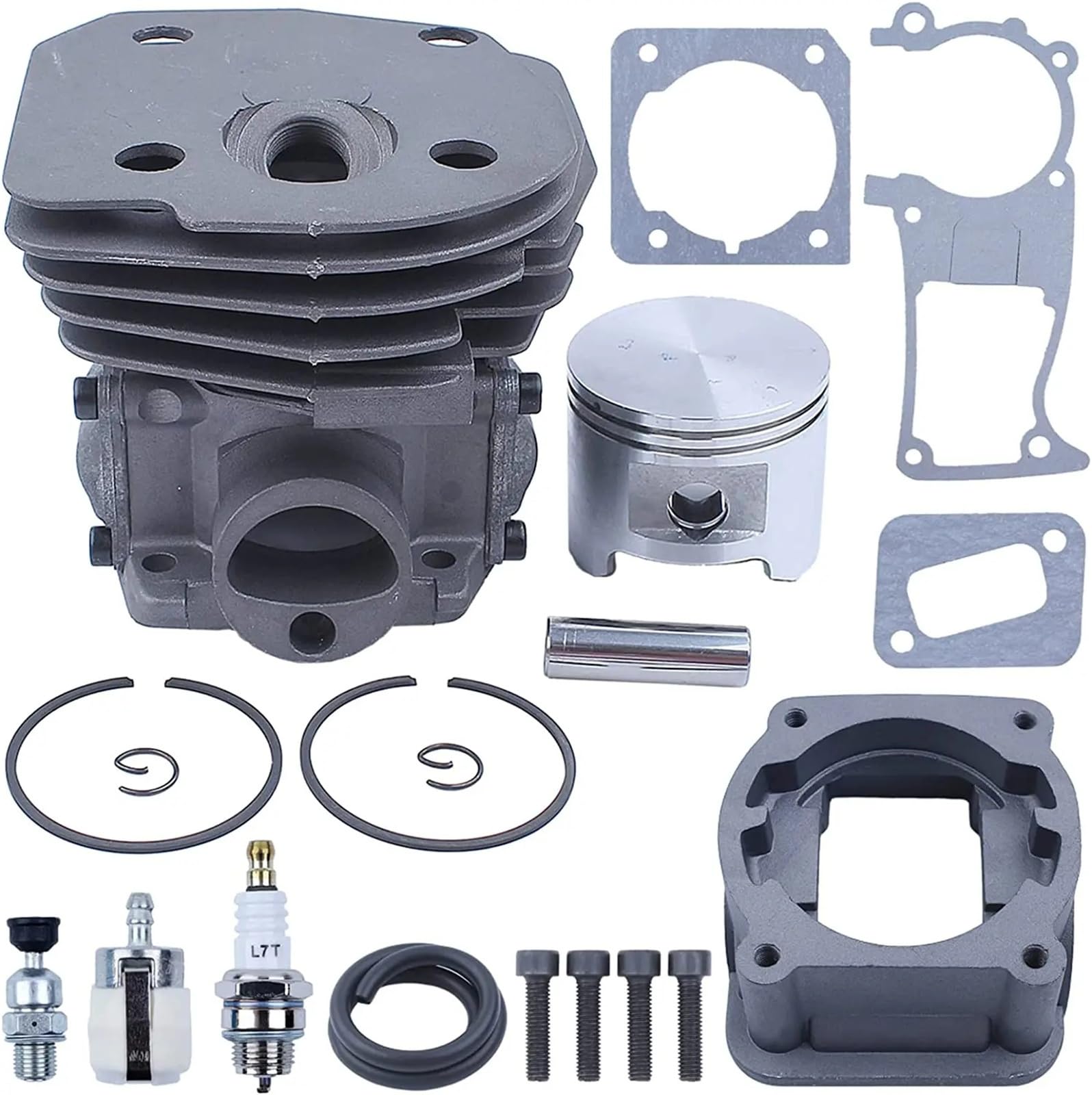 Filtro de la línea de combustible de la junta del pan del motor del cilindro de 45mm para la motosierra de gasolina de 2 tiempos de For Huq 353 351 350 346XP