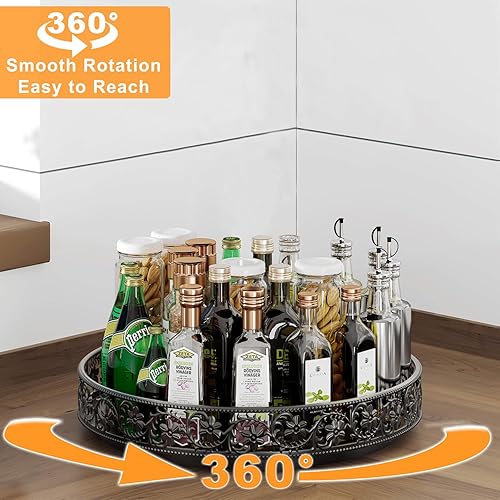 Miniatura 2 de Lazy Susan - Organizador giratorio grande de 13 pulgadas para especias Lazy Susan para mesa de comedor, gabinete, encimera, despensa, armario de