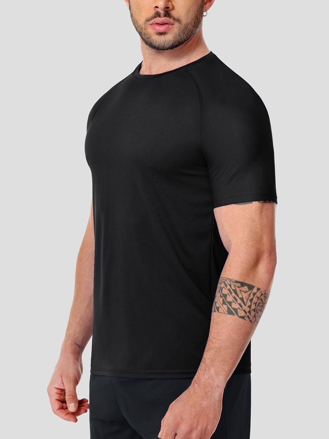 3 & 5 Pack Men's Dry Fit Shirts, Moisture Wicking Tees, Mesh Breathable Athletic Workout Fitness Short Sleeve