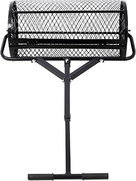 Compost Spreader and Peat Moss Spreader, Compost Spreader Metal Mesh,2 in 1 ATV and T Shaped Handle for Planting Seeding,Lawn and Garden Care Manure Spreaders Roller (24L"×13W"×47.2H")