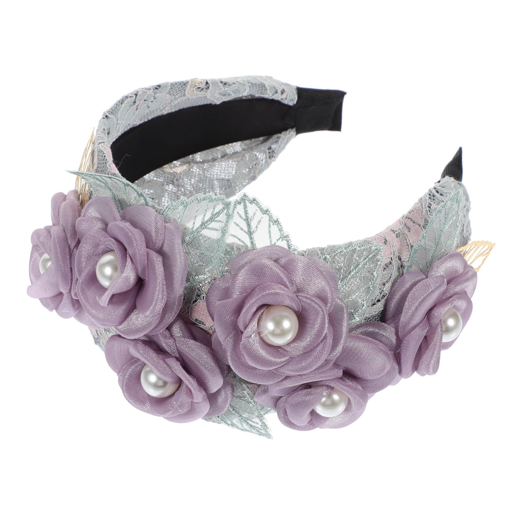 VICASKY 5 Pezzi Cerchietto con Fiori Eleganti Accessorio e Resistente per Feste Matrimonio e Raffinato