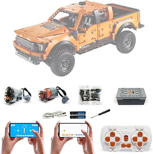 Miniatura 6 de Juego mejorado de motor y control remoto para Lego 42122 Technic Jeep Wrangler, APP 4 modos de control, con 2 motores (modelo no incluido)