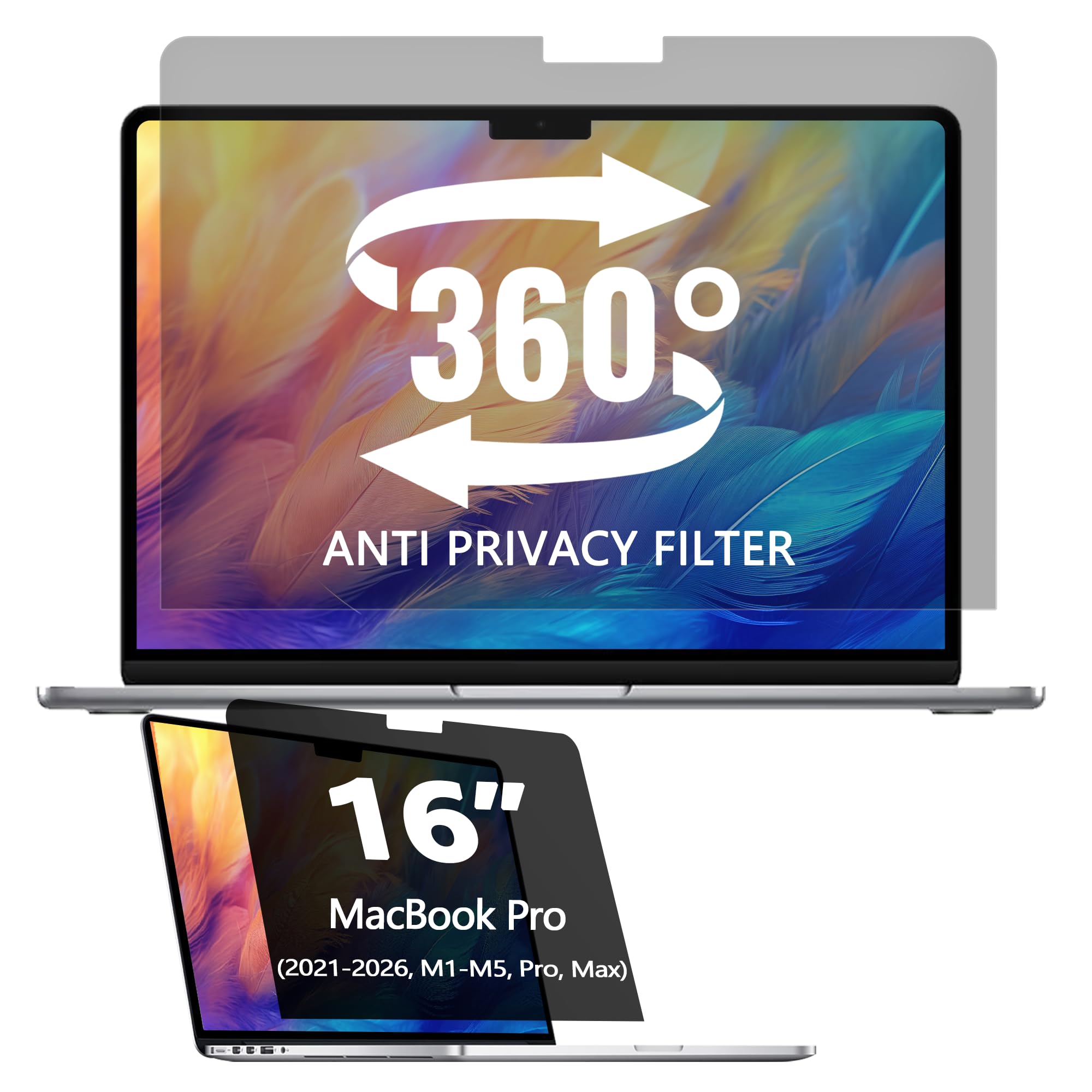 360° Privacy Screen Protector for MacBook Pro 16 Inch (2021-2026)