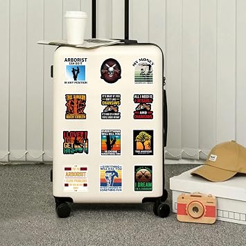 62pcs Arborist Aesthetics Cartoon Waterproof Vinyl Stickers for Water Bottles Laptop Suitcase for Birthday Party Supplies Halloween Decoration Favors