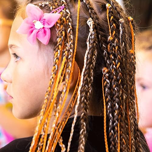 Miniatura 4 de Juego de 50 trenzas de pelo surtidas con colores degradados, trenzados, para trenzas de cola de caballo, mujeres y niñas, accesorios de peinado