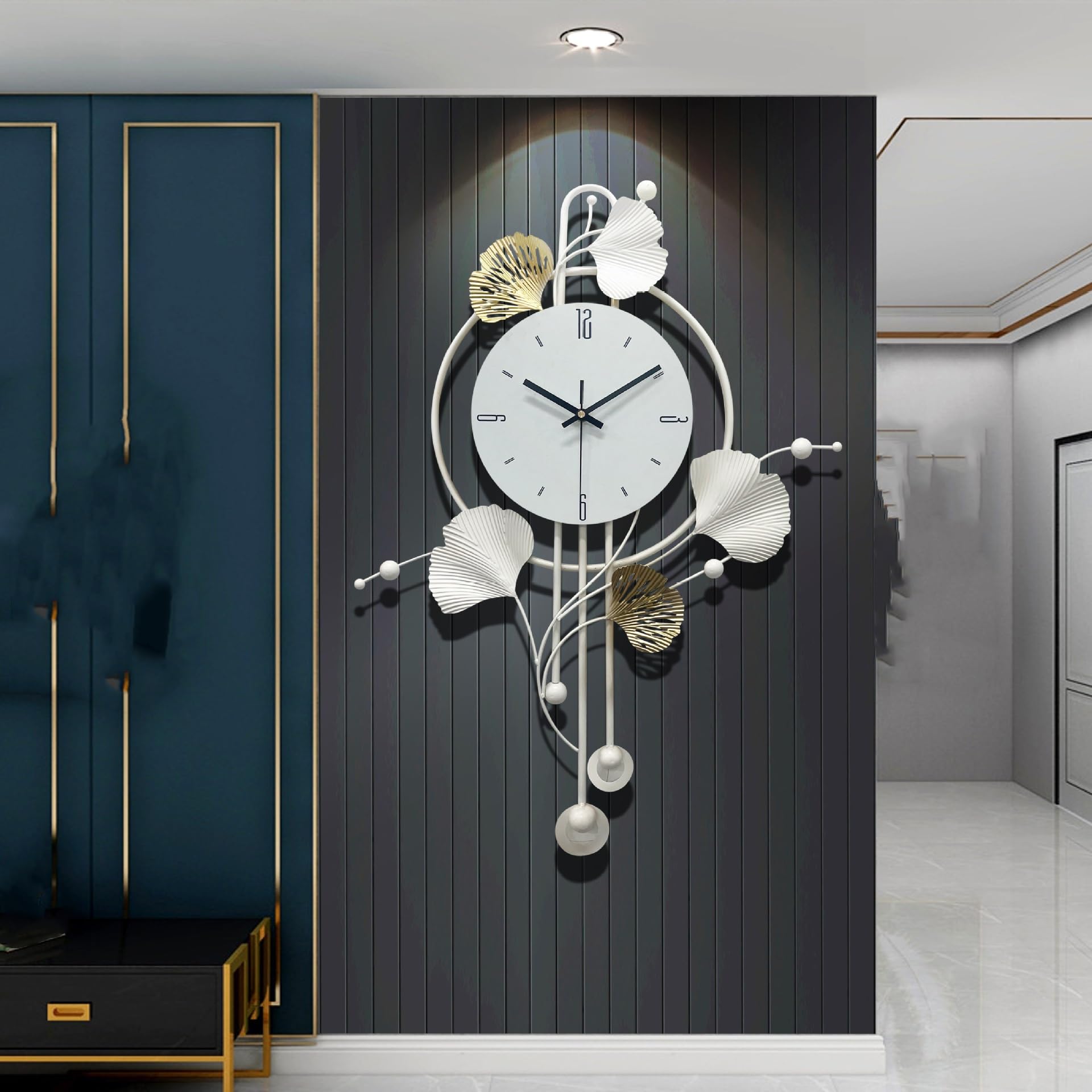 KLerDH Wall Clocks, Wall Clock,Large Decorative for Living Room,Silent Non Ticking