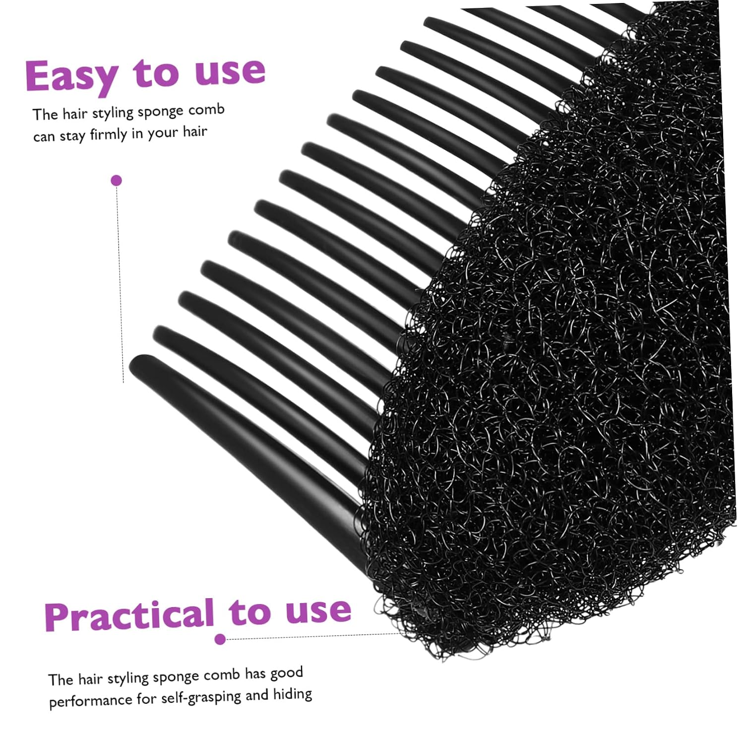 6Pcs Hair Sponge Shaper Comb Hair Styling Accessories for Women for and Volume Enhancement