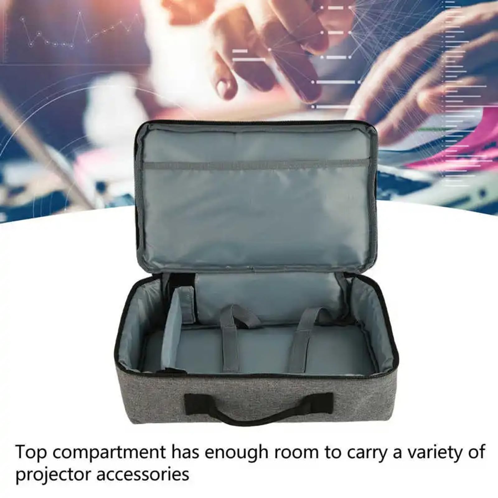docooler Sac de projecteur de Ménage Étui de Transport Portable pour projecteur et Accessoires Sac de Voyage pour projecteur Antichoc Résistant à l'Usure avec Fermeture éclair Lisse