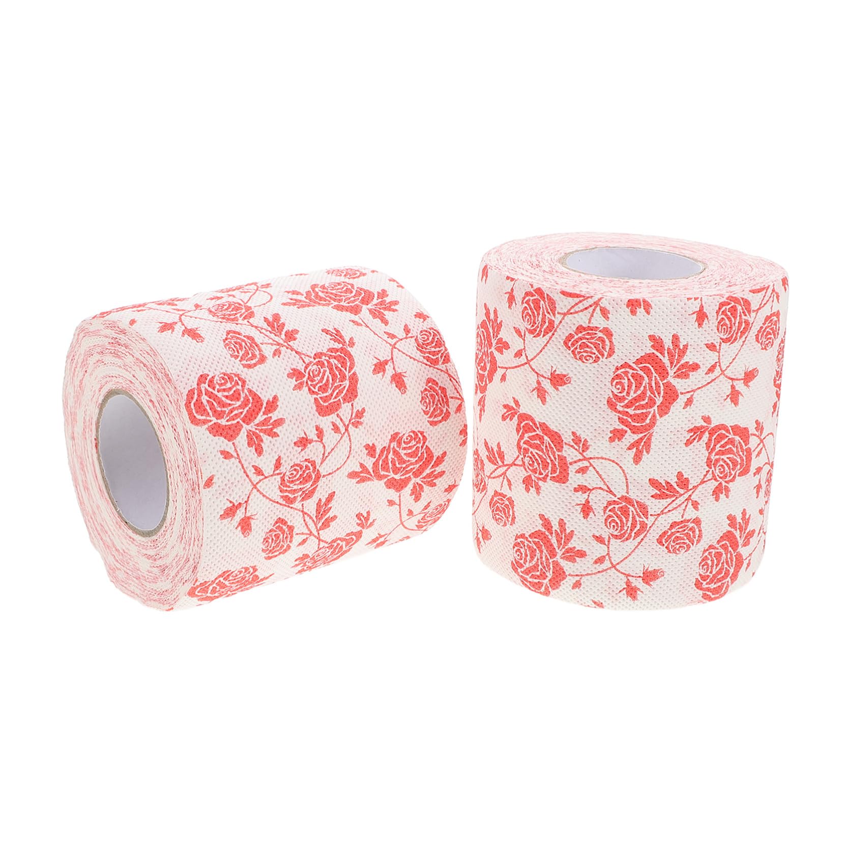 Papel higiénico estampado floral rollos de pulpa de madera para baño de hogar 8