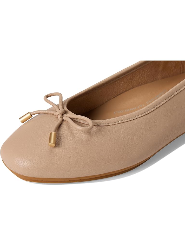 Gray FitFlop Delicato Bow Soft Leather Ballerinas