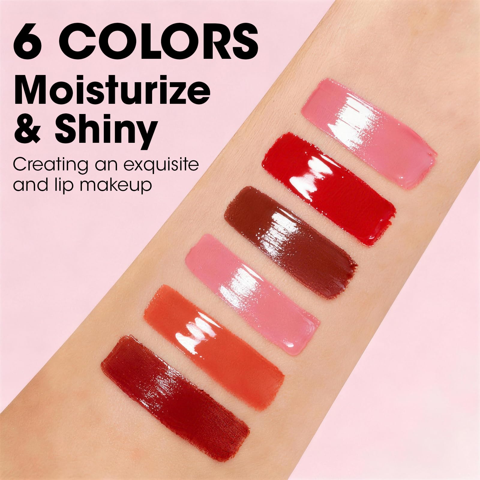 AZEN 30 Stück Lipgloss, Großpackung, schimmernder Lipgloss für Damen und Mädchen mit reichen verschiedenen Farben