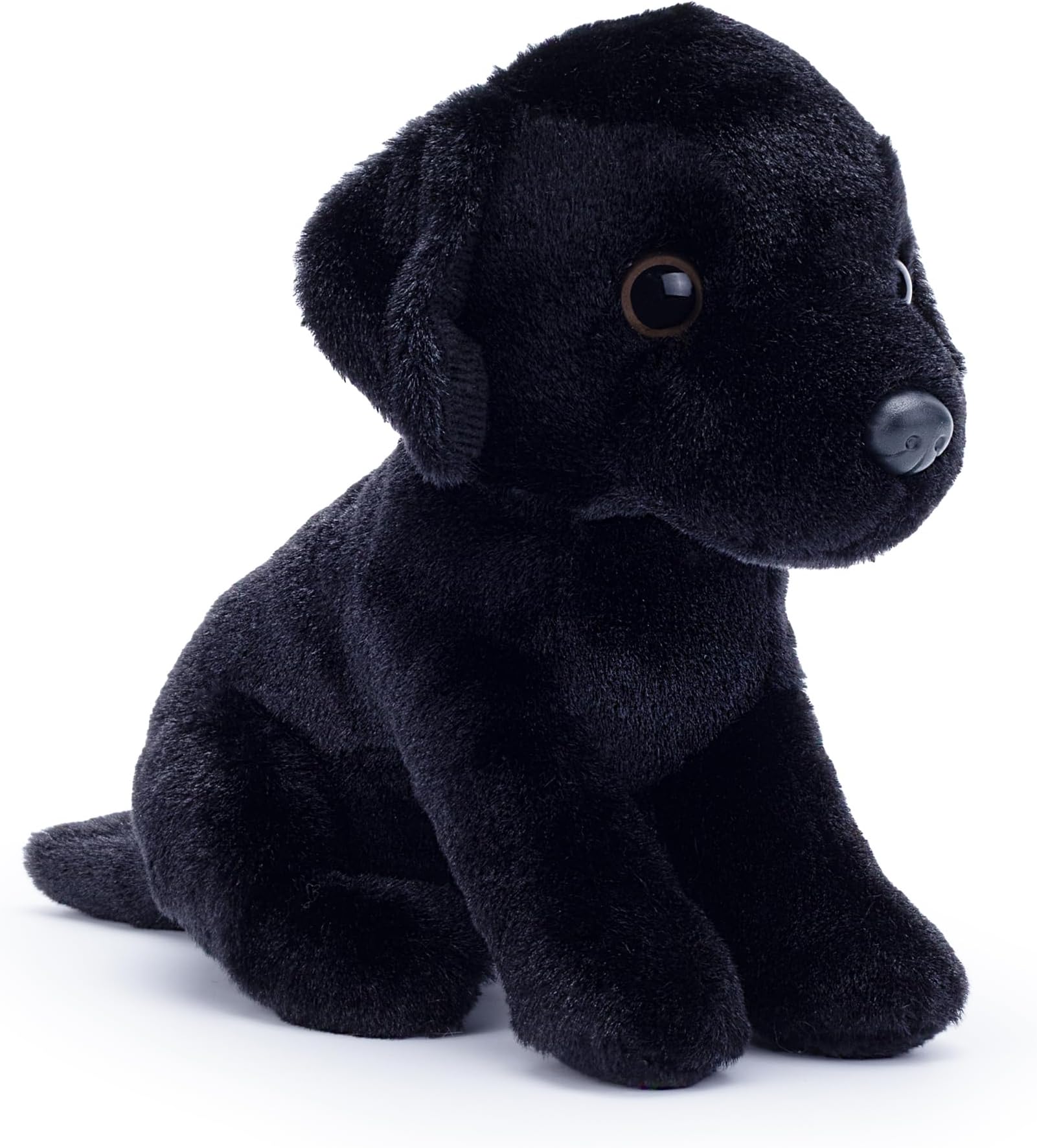 Zappi Co Palm Pups Black Labrador Dog Plush Toy (15cm) - Black Lab - Soft, Cuddly, 100% Recycled - Faithful Canine Companion