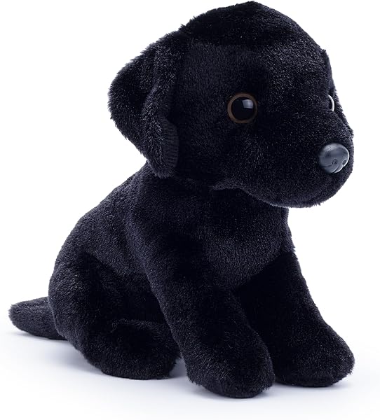 Zappi Co Max der Schwarze Labrador Plüschhund (15cm) - Schwarzer Lab-Welpe - Weich, Kuschelig, Recycelt - Treuer Hunde-Begleiter - 1