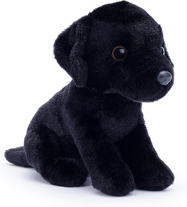 Zappi Co Max der Schwarze Labrador Plüschhund (15cm) - Schwarzer Lab-Welpe - Weich, Kuschelig, Recycelt - Treuer Hunde-Begleiter