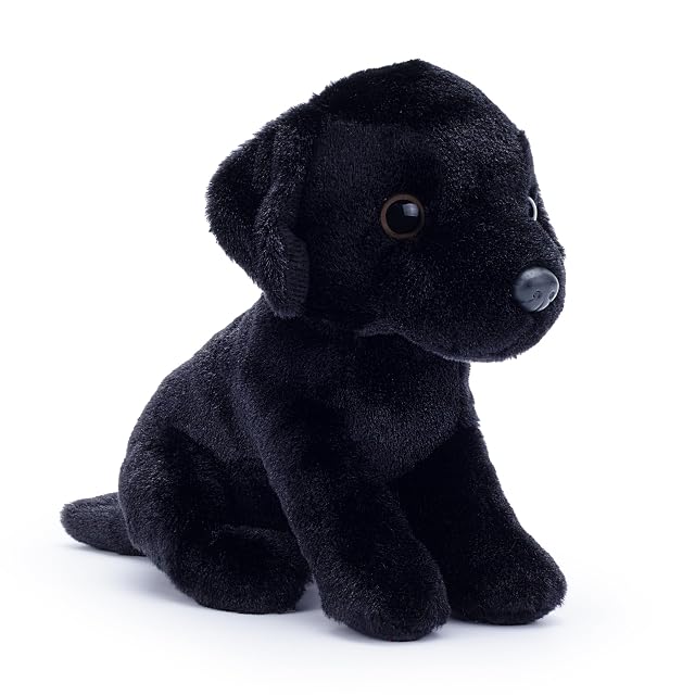 Zappi Co MAX, el Labrador Negro de Peluche (15 cm) – Cachorro de Labrador Negro – Suave, Acogedor, 100% Reciclado – Leal compañero perruno.