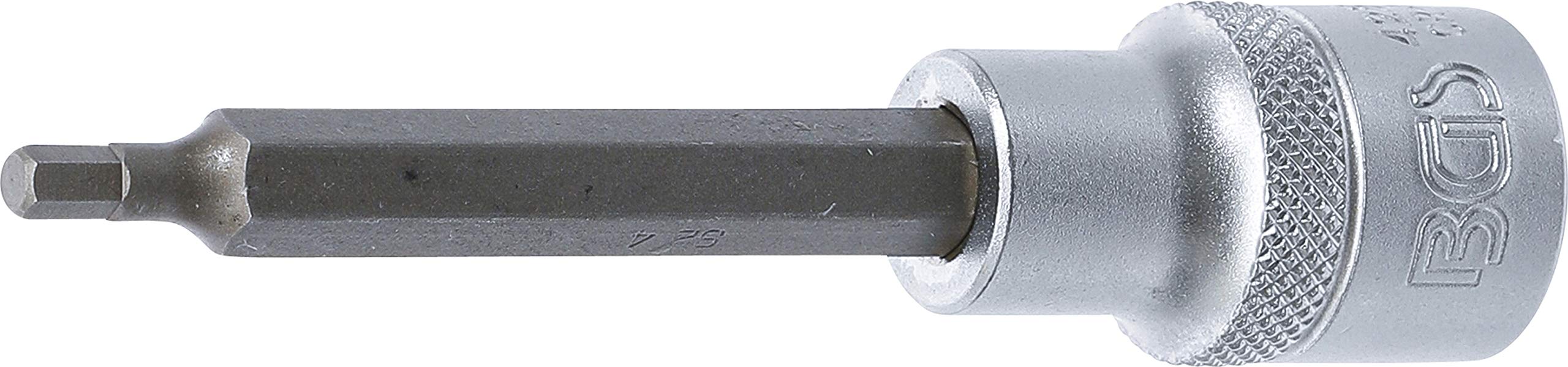 BGS 4259 | Bit Socket | length 100 mm | 12.5 mm (1/2") Drive | internal Hexagon 4 mm